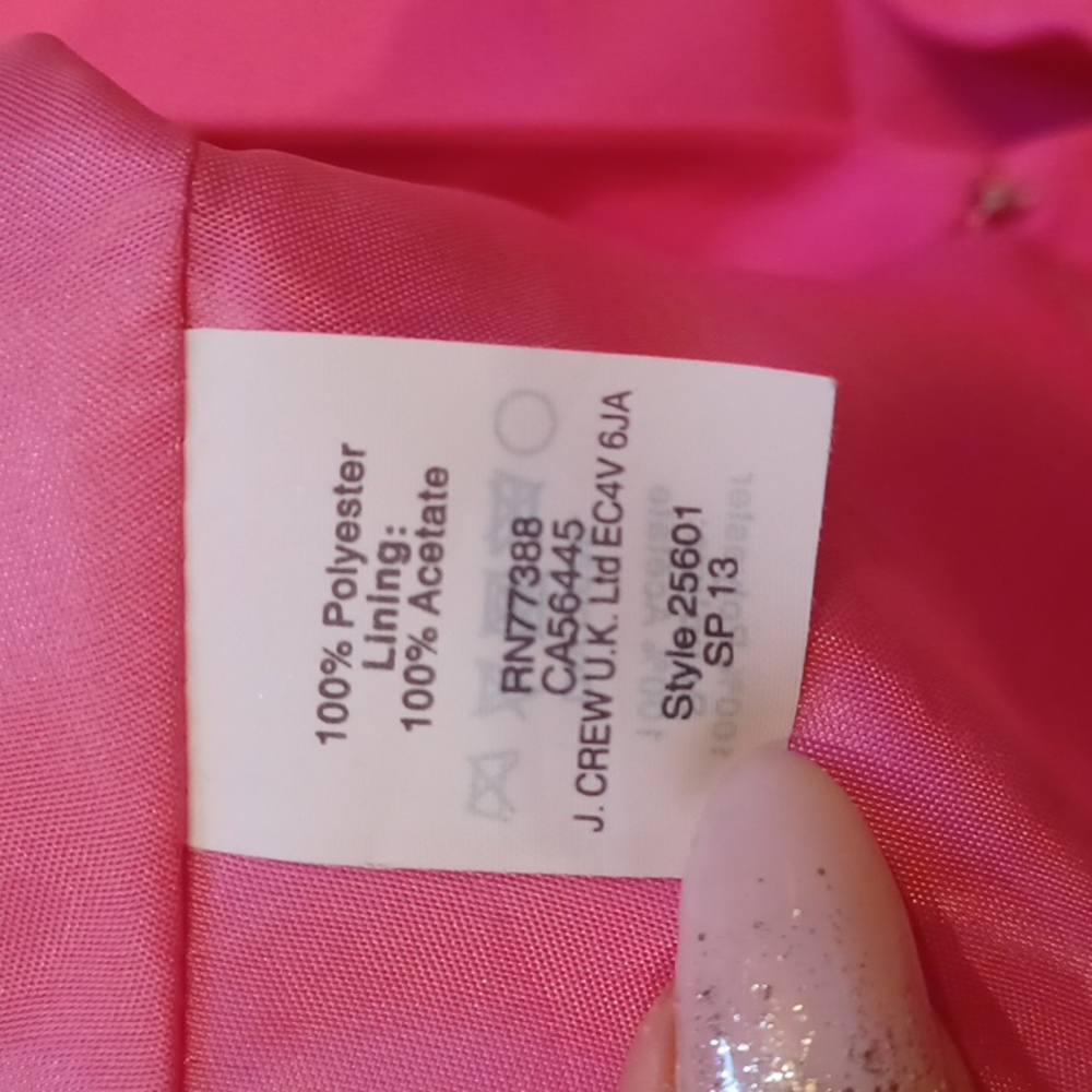J. Crew Factory Orange/Pink Color Block Silky Skirt - Picture 7 of 7